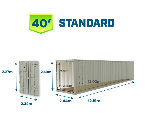 40feet container size welltrans logistics shipping from china