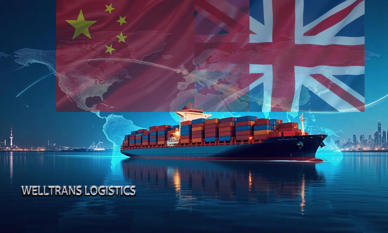 China to UK sea freight container