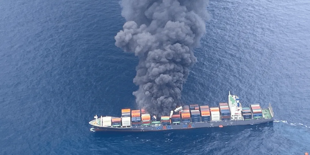 Fire Breaks Out Aboard Wan Hai 503 Container Ship