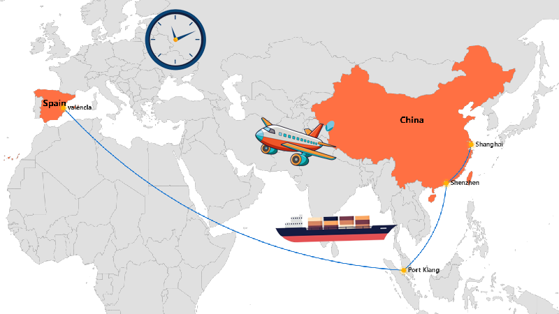 How Long Shipping From China To Spain