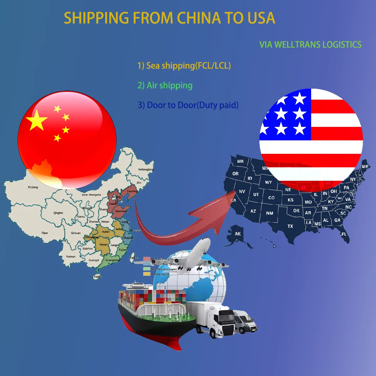 Shipping from China to USA