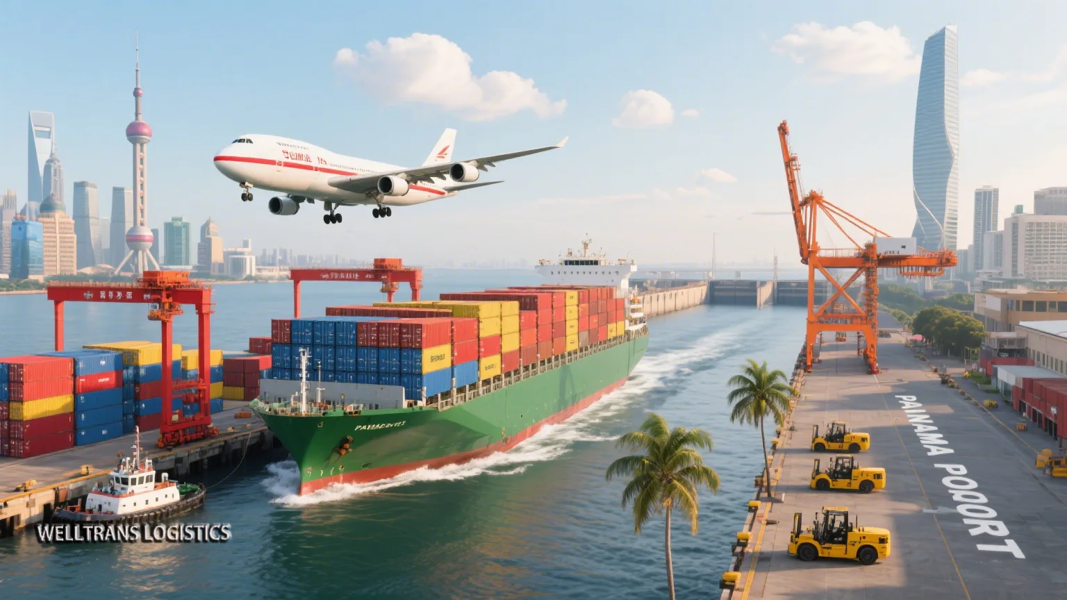 Major Sea Ports and Airports for Shipping from China to Panama