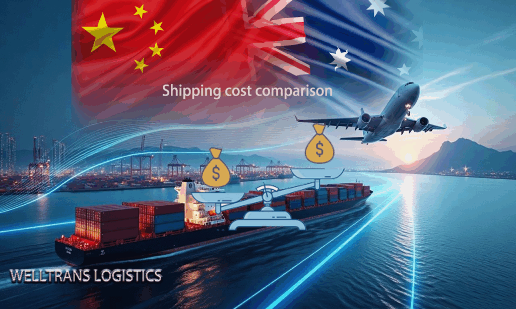 Shipping cost comparison from China to Australia
