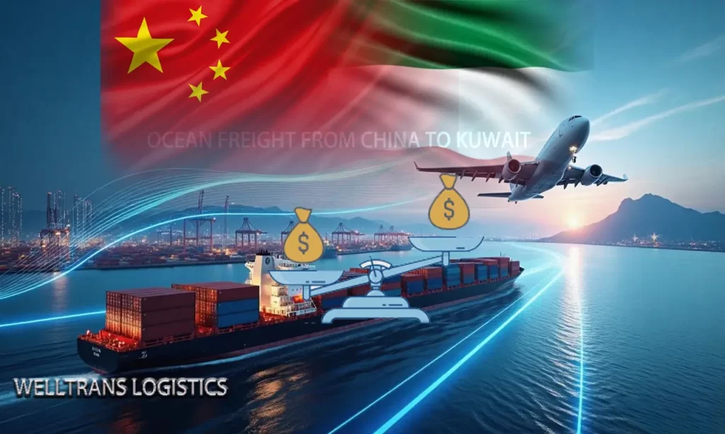 Shipping cost comparison from China to Kuwait