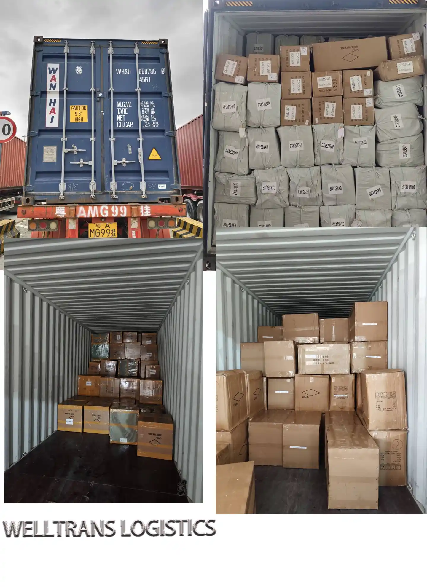loading picture shipping case building material from nansha to tampa