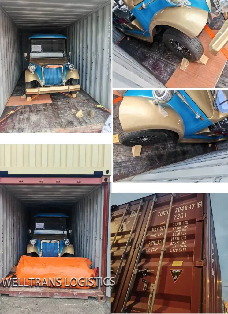 loading picture shipping case ev car from shanghai to memphis