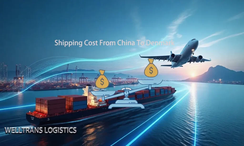 Shipping cost comparison from China to Denmark
