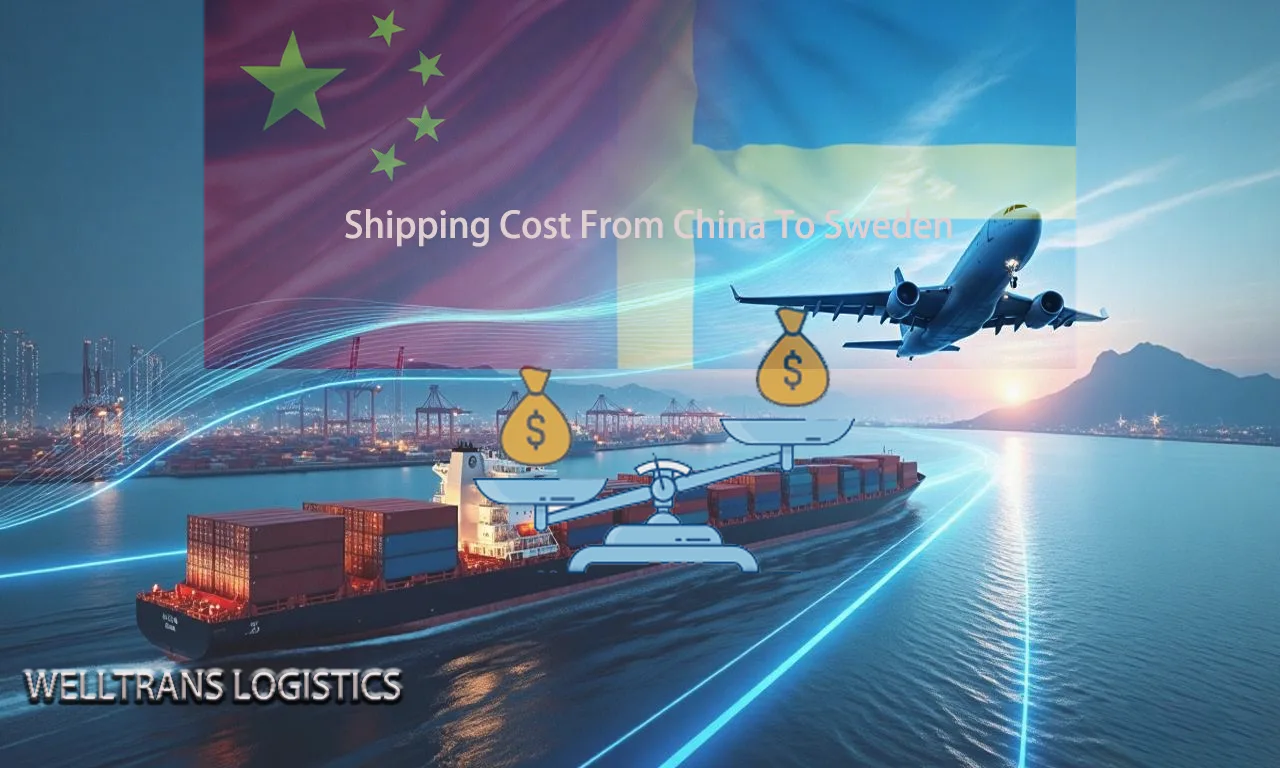 Shipping cost comparison from China to Sweden