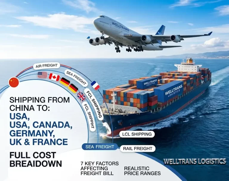 Shipping from China to USA Canada Germany UK France Full Cost Breakdown