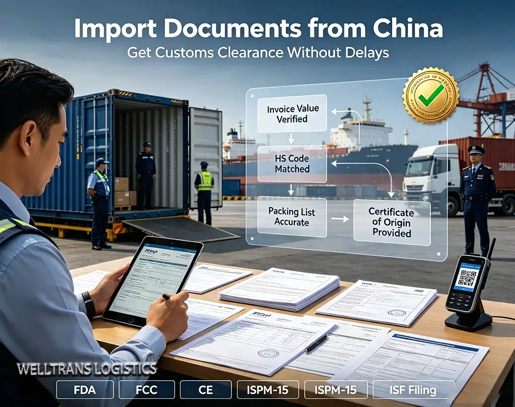 import documents from China